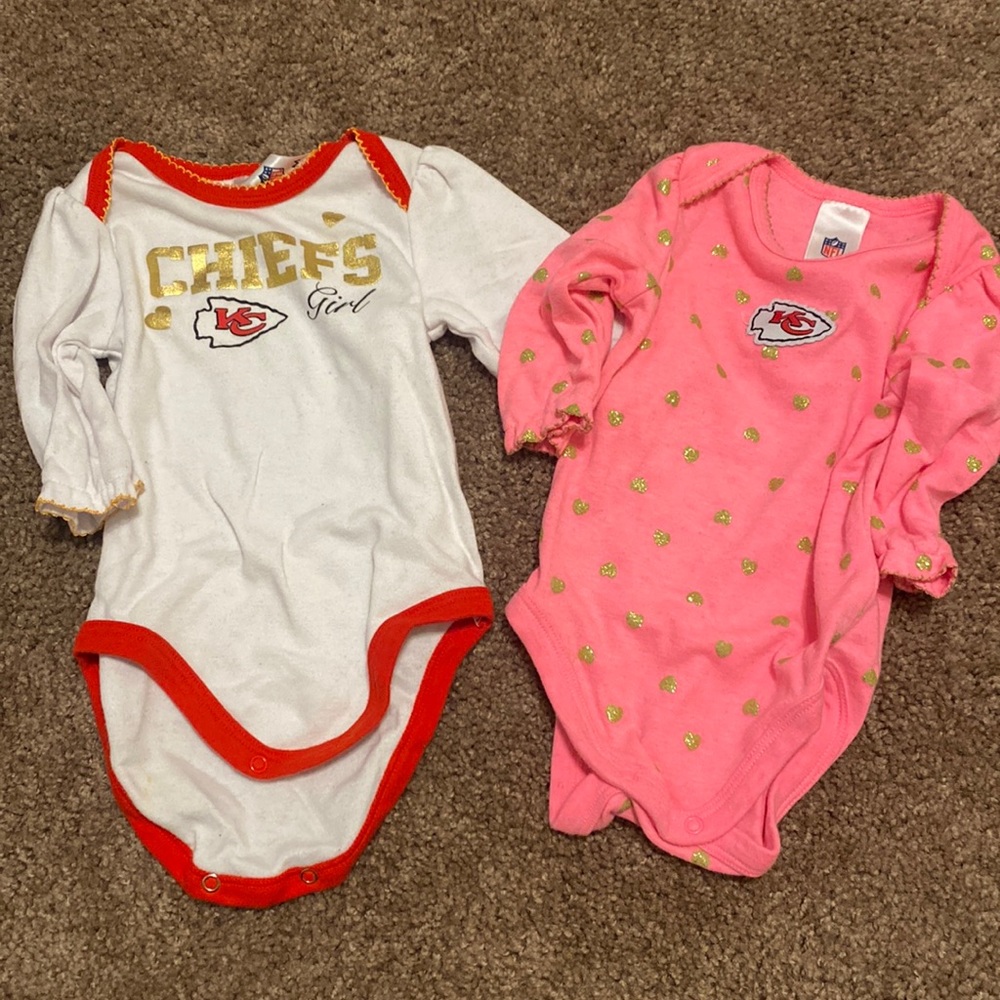Kansas City Chiefs baby girl onesies!!!